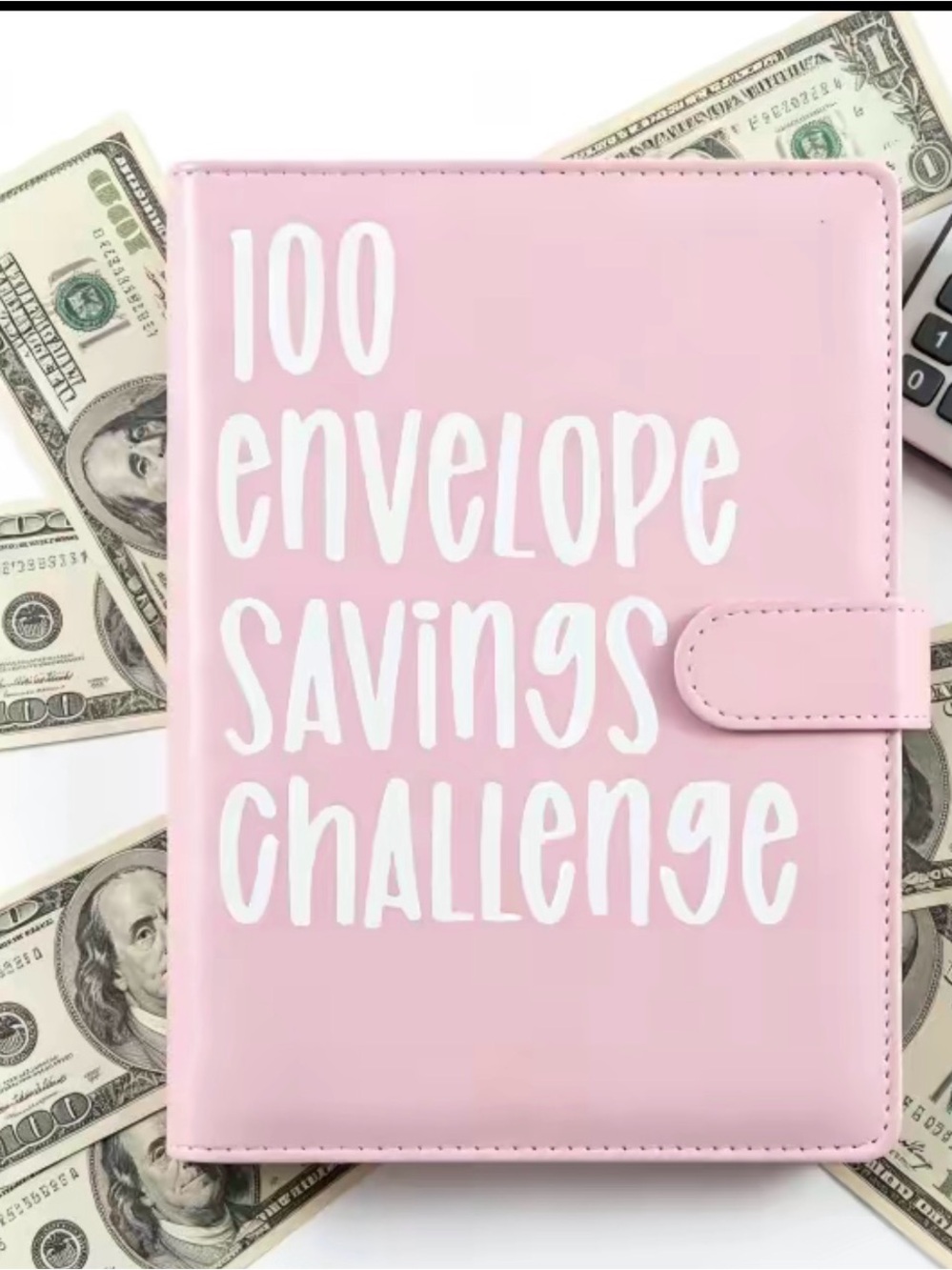 100 Envelope Savings Challenge Organizer - Pink Savings Planner